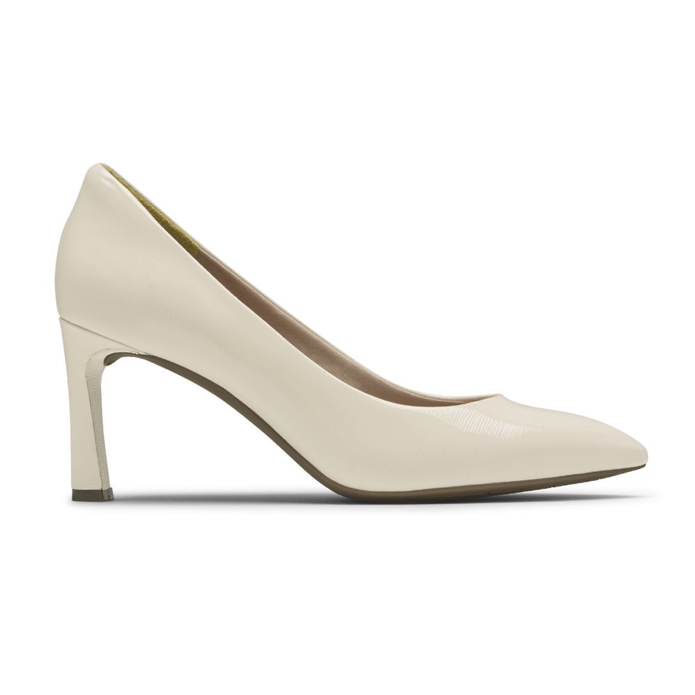 Rockport Women's Total Motion Sheehan Heel Pumps - Beige - USA (3215CJGPE)